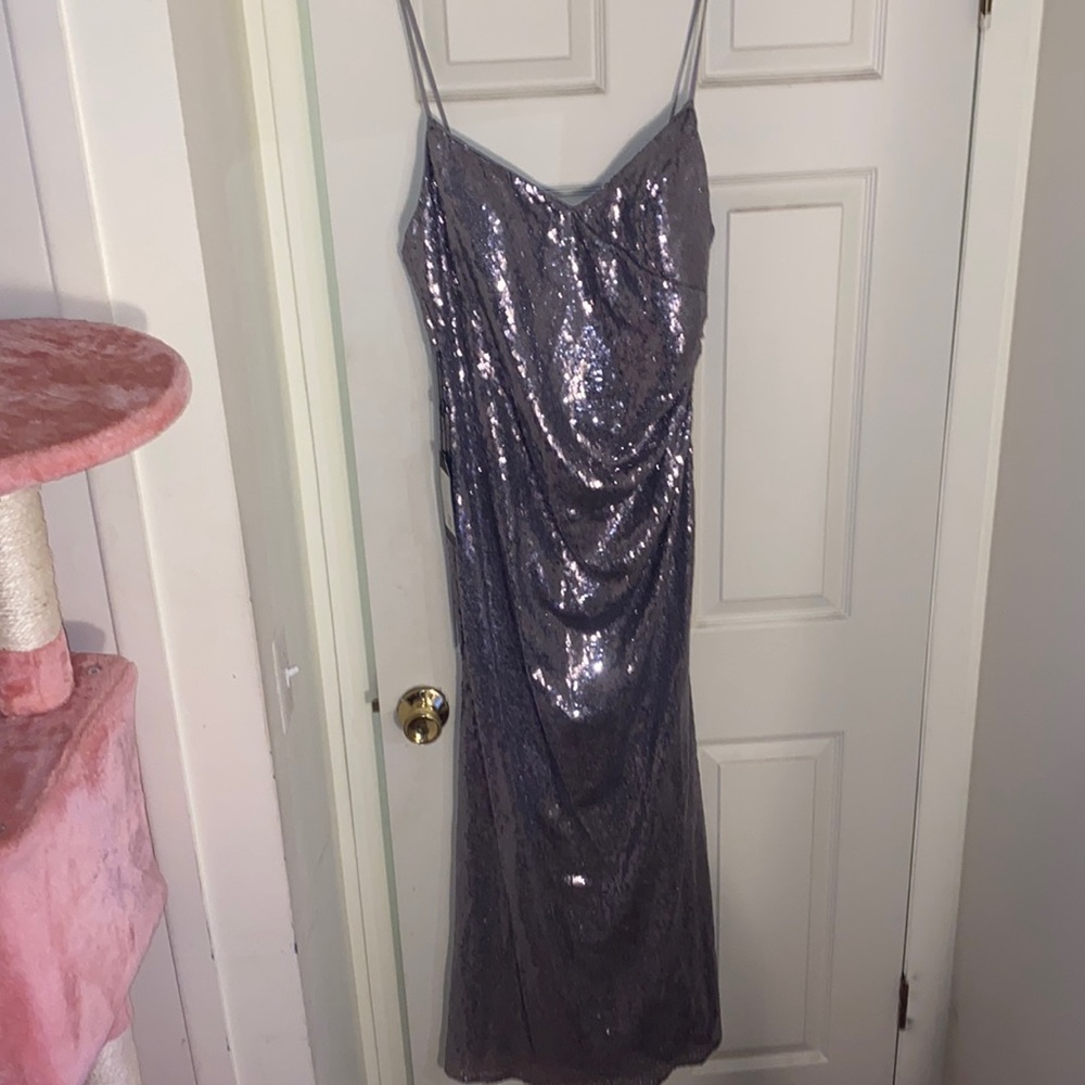 Ever Pretty silver sequin dress